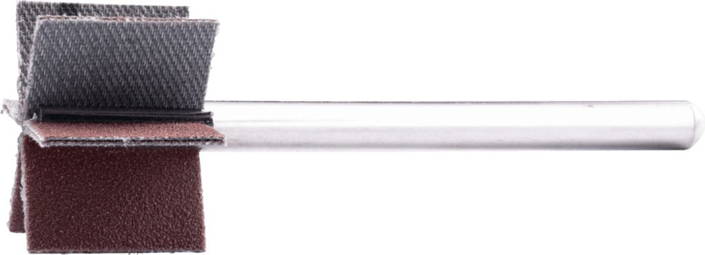 PFERD TOOLS Korund Fächerschleifer F Ø 30x20mm Schaft-Ø 6 mm Länge 60 mm Lamellen 6x2 Lamellen A150 für Feinschliff und Finish