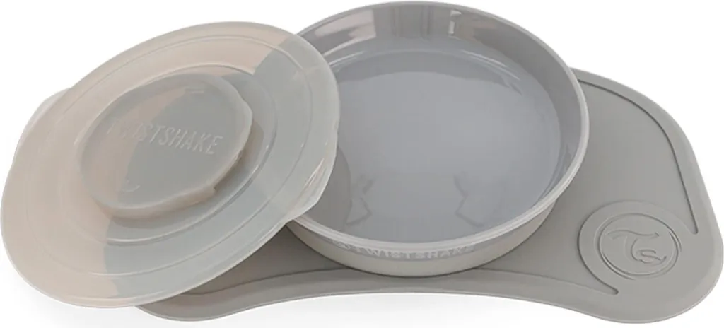 Vaisselle de Sevrage pour Bébé 6 Mois et Plus - Set Complet Gris 6 Pcs - 3