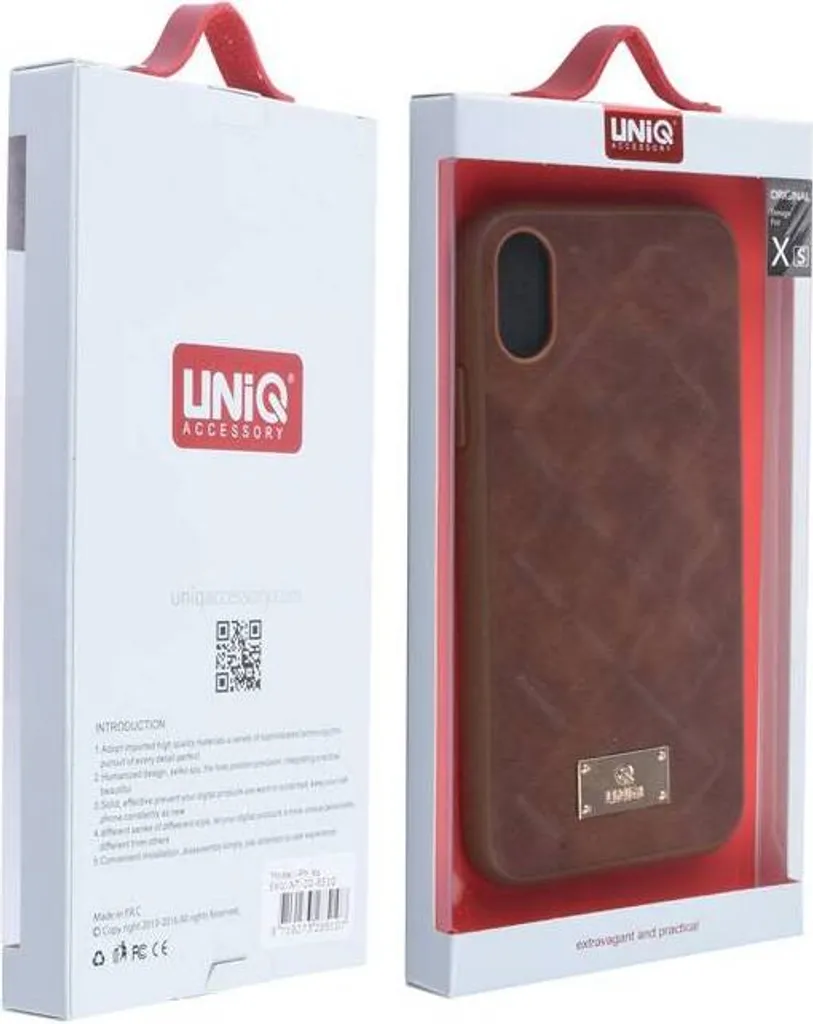 Backcover iPhone Xs Marrone - Custodia in Pelle Premium per Smartphone