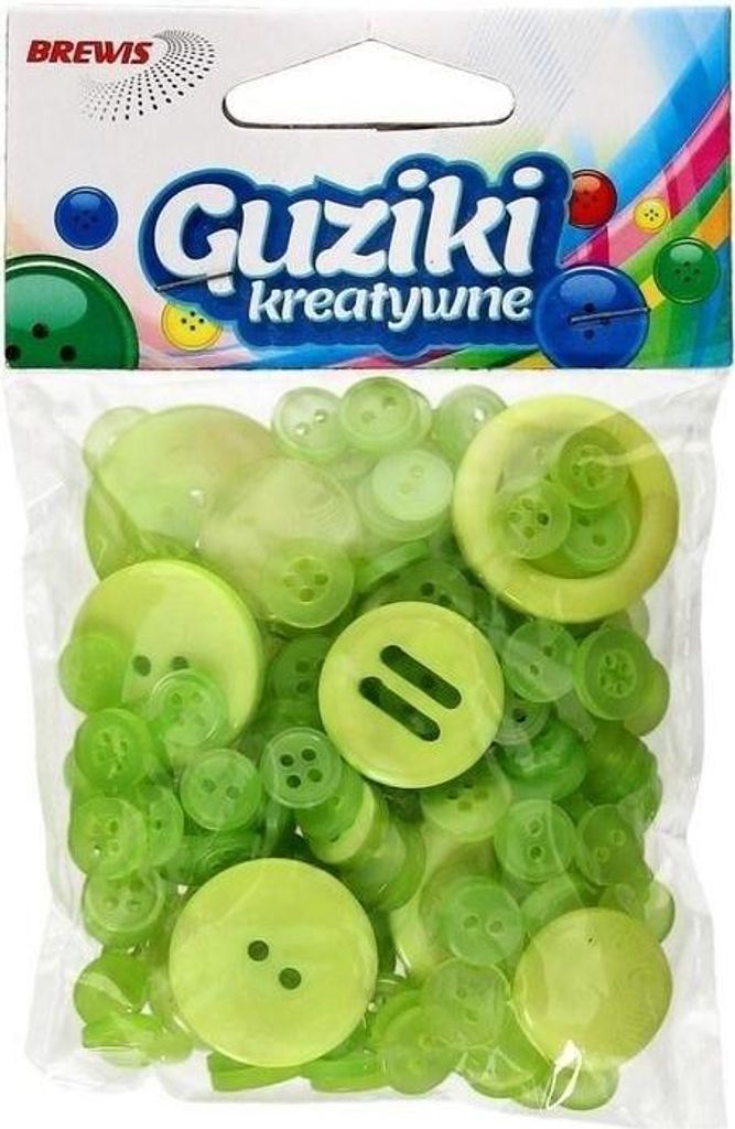 Kreative grüne Knöpfe 40 g (Schul- und Schrein, Kreativ)