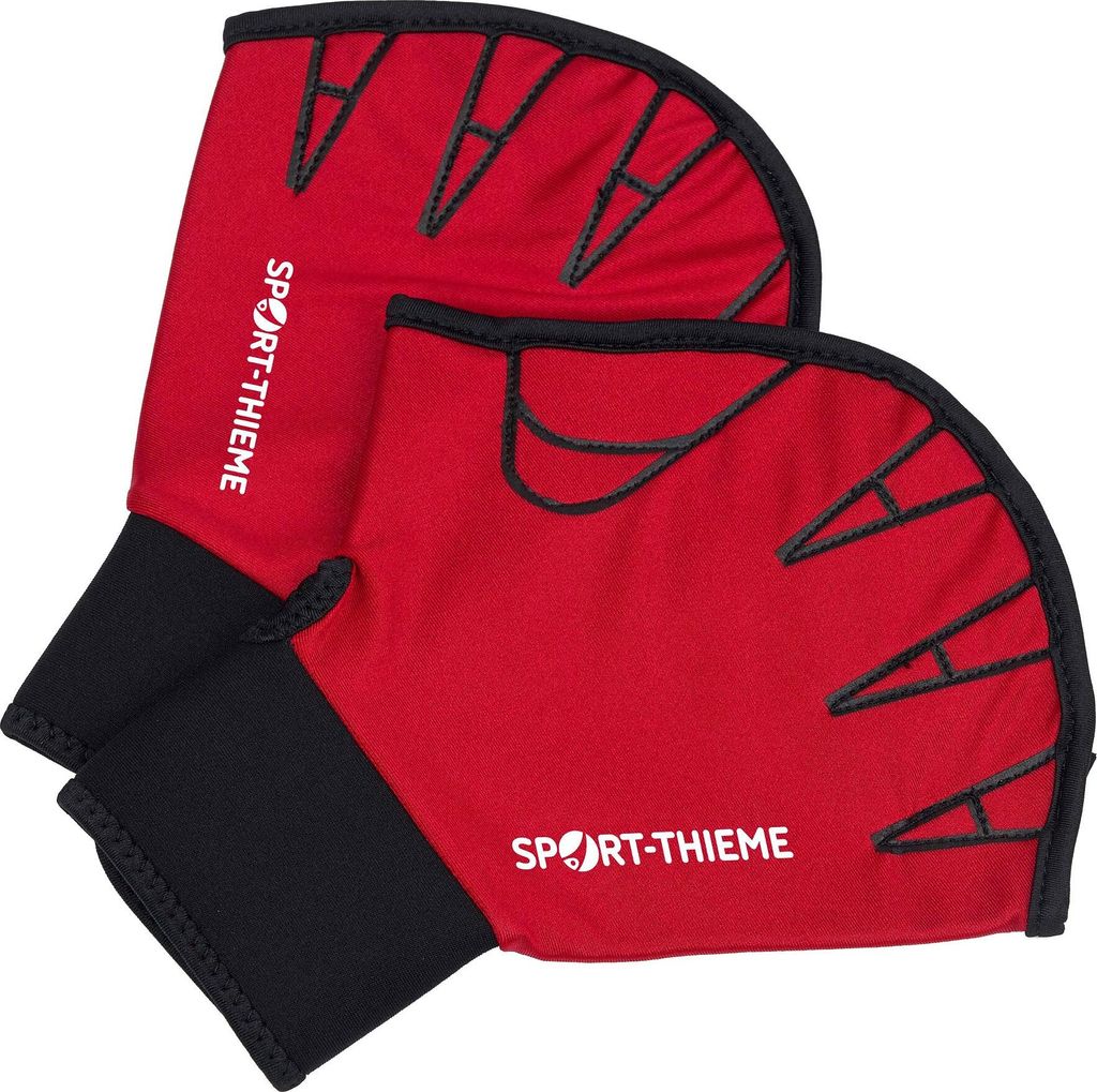 Sport-Thieme Aqua-Fitness-Handschuhe "Offen", M, 25x18 cm, Rot