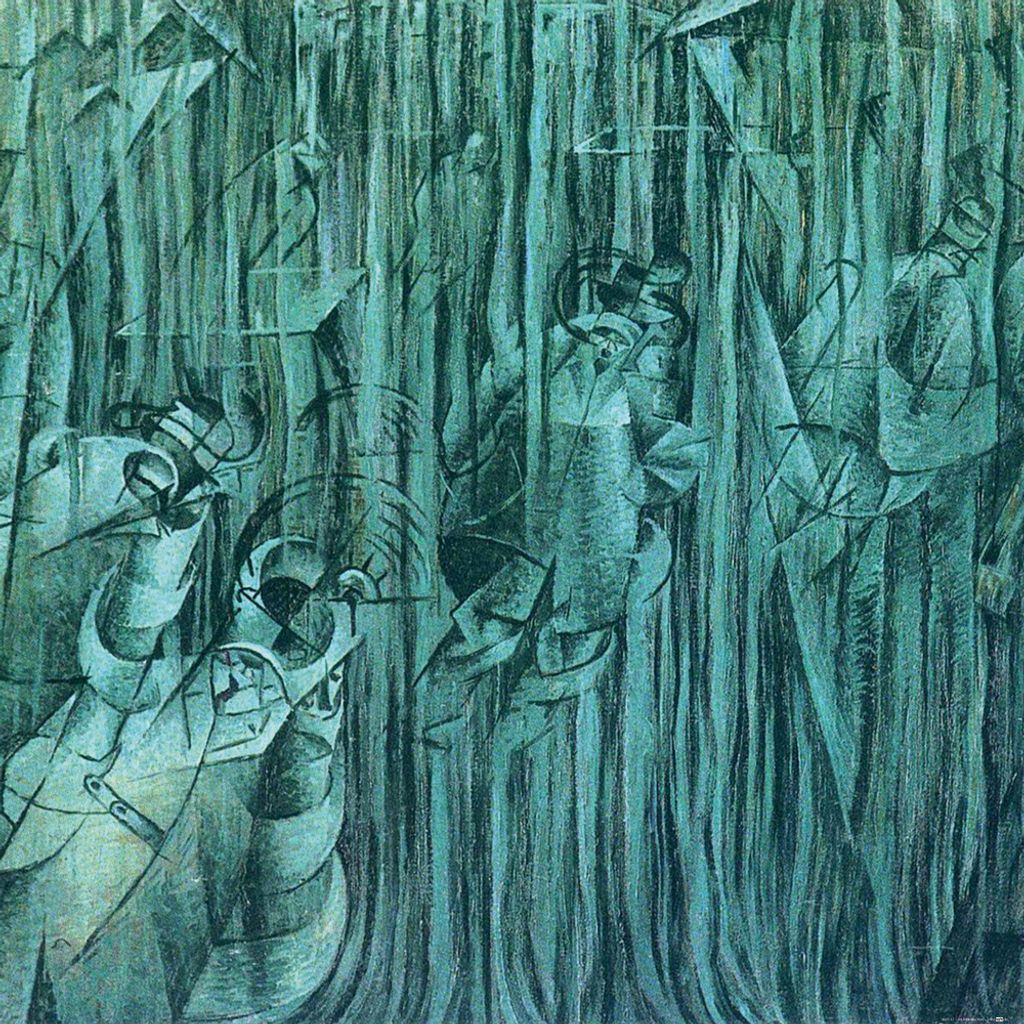 Umberto Boccioni Kunstdruck Bild - Gemütszustände III, Die, Die Bleiben, 1911 (70 x 70 cm)