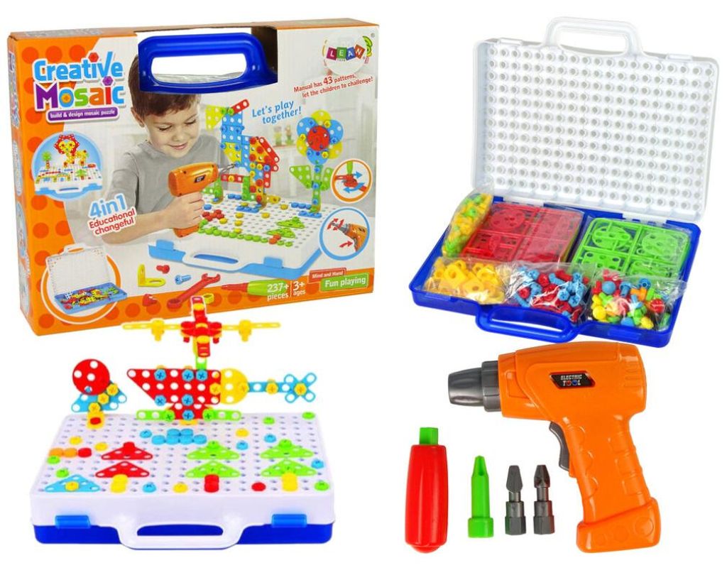 Puzzle mosaïque créatif 4 en 1, tournevis 237 pièces Image du produit 