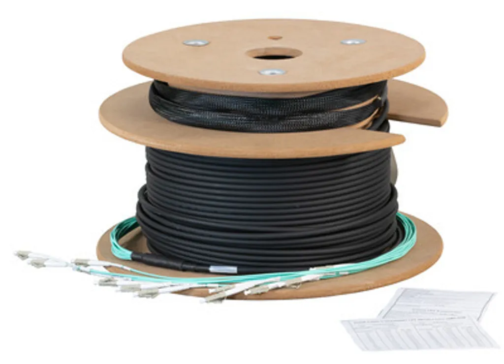 Liaison fibre inter-bâtiment 160m OM3 LC/LC 12 fibres EFB O8342L