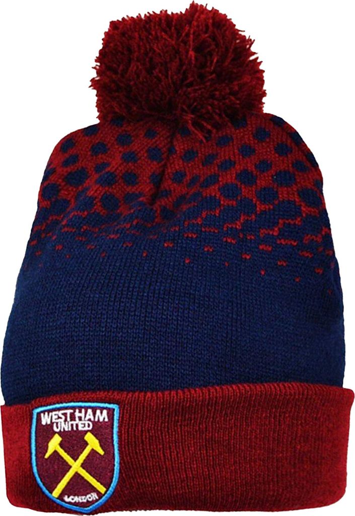 West Ham United FC Uni Bommelmütze Mit Farbverlauf BS975 (Einheitsgröße) (Burgunder)