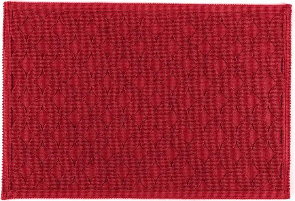 Rhomtuft Badteppich Seaside eckig 70 x 120 cm Farbe cardinal