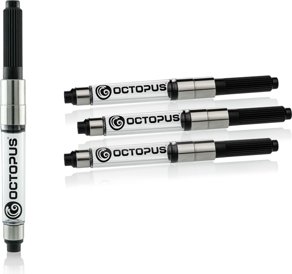4x Octopus Fluids Kolben-Konverter für Füllhalter, Standard Tinten-Konverter mit 2,6 mm Öffnung