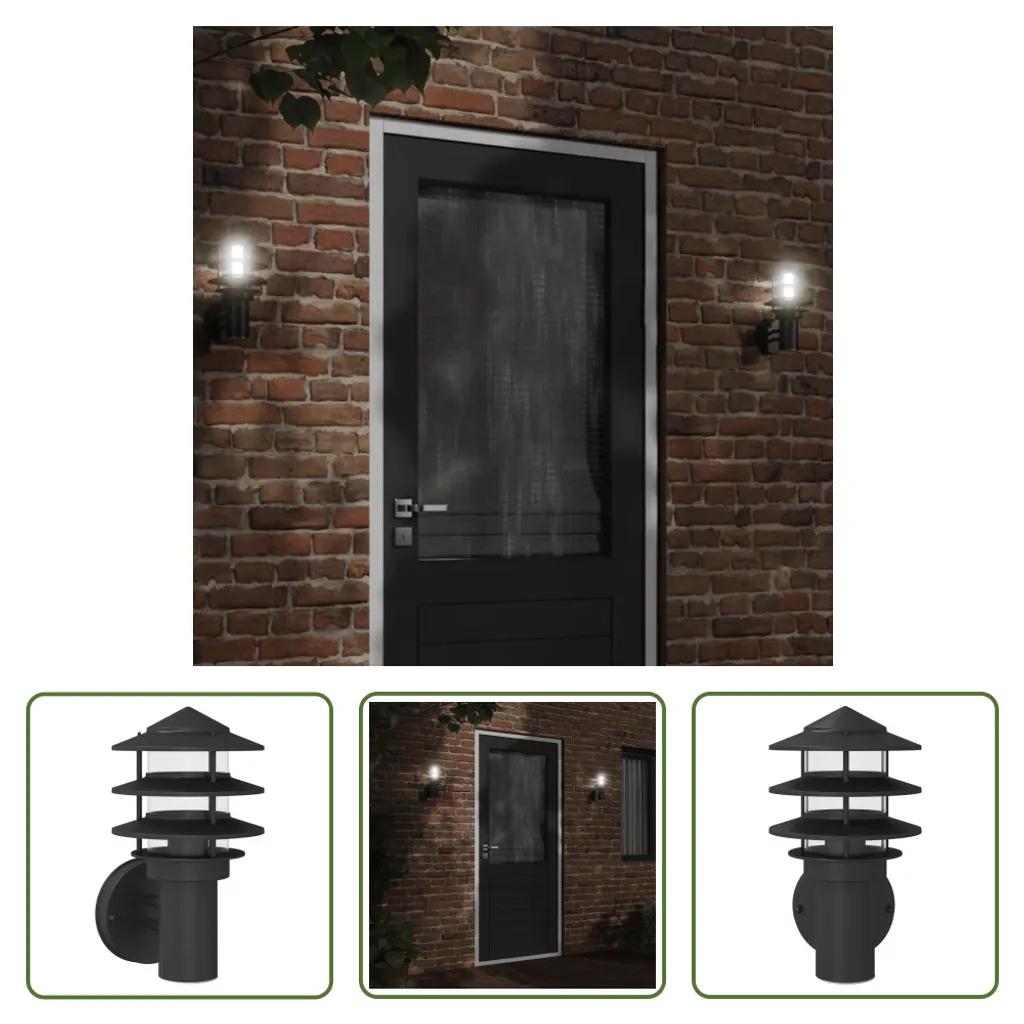Applique da Esterno Acciaio Inox Nero Living Store | Design e Resistenza