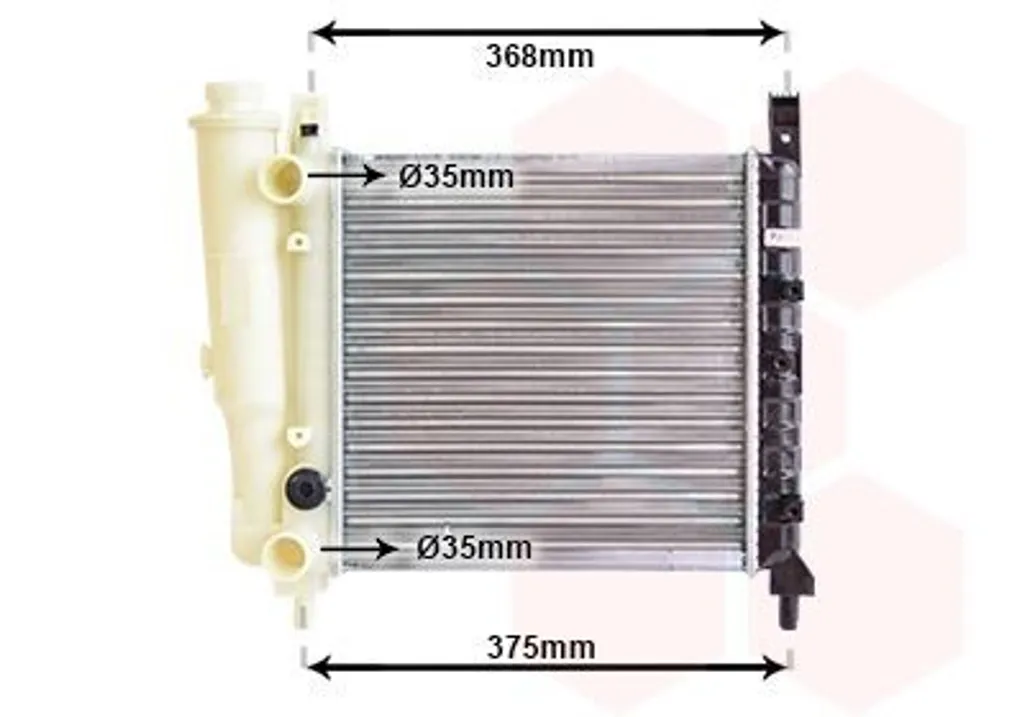 Radiateur à eau pour remplacement FIAT Uno 146 à hayon - 17002038