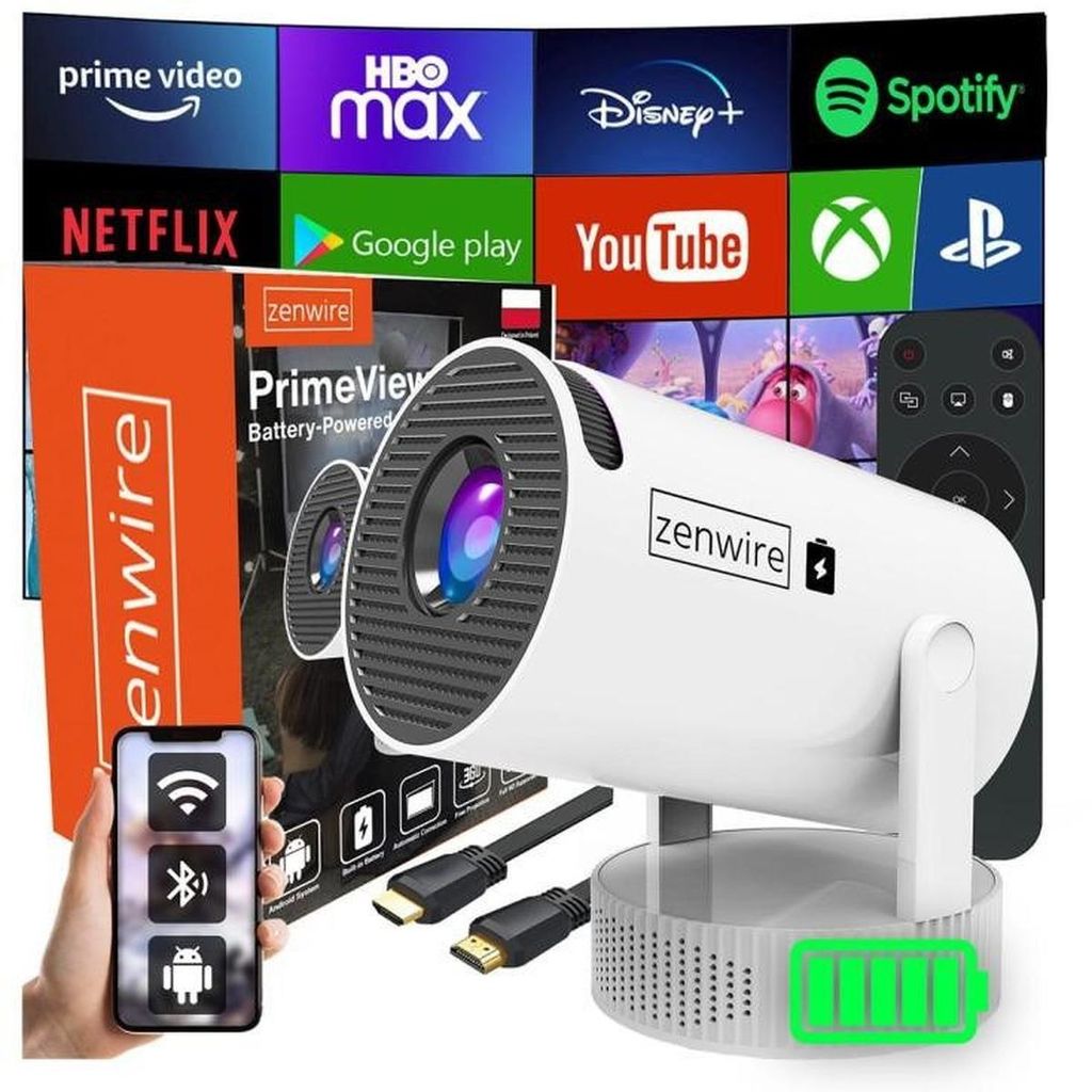 Mini-projecteur portable - Android - Wi-Fi - Projecteur - Image du produit 