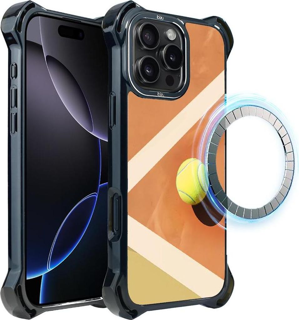 Hülle für iPhone 16 Pro IBIZU DropGuard Ultra mit MagSafe, #Move, Tennis