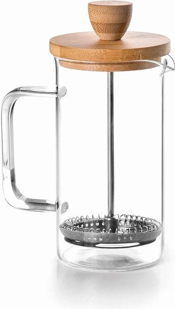 Cafetière piston bois 350 ml - Verre borosilicate et filtre inox Pro