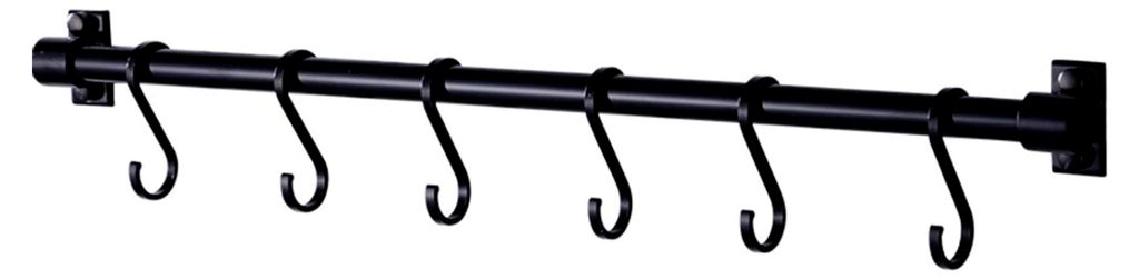 A/N Küchenhalter Hängeleiste Bad Hakenleiste Pfannenhalt für Küchenhelfer Kochzubehör Küchenutensilien (40CM-6 Haken)