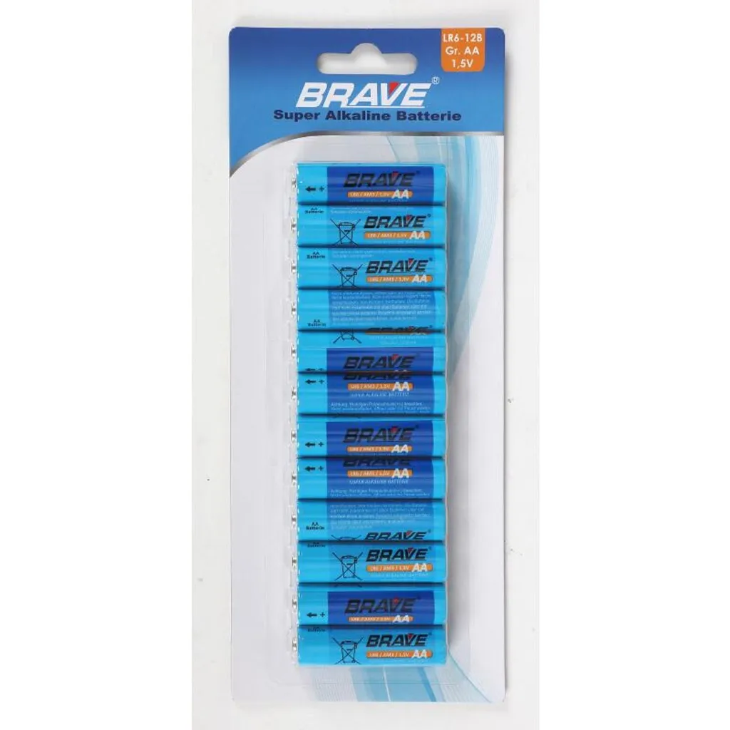 Piles AA LR6 alcalines Brave Super pour parcs de jouets et matériel