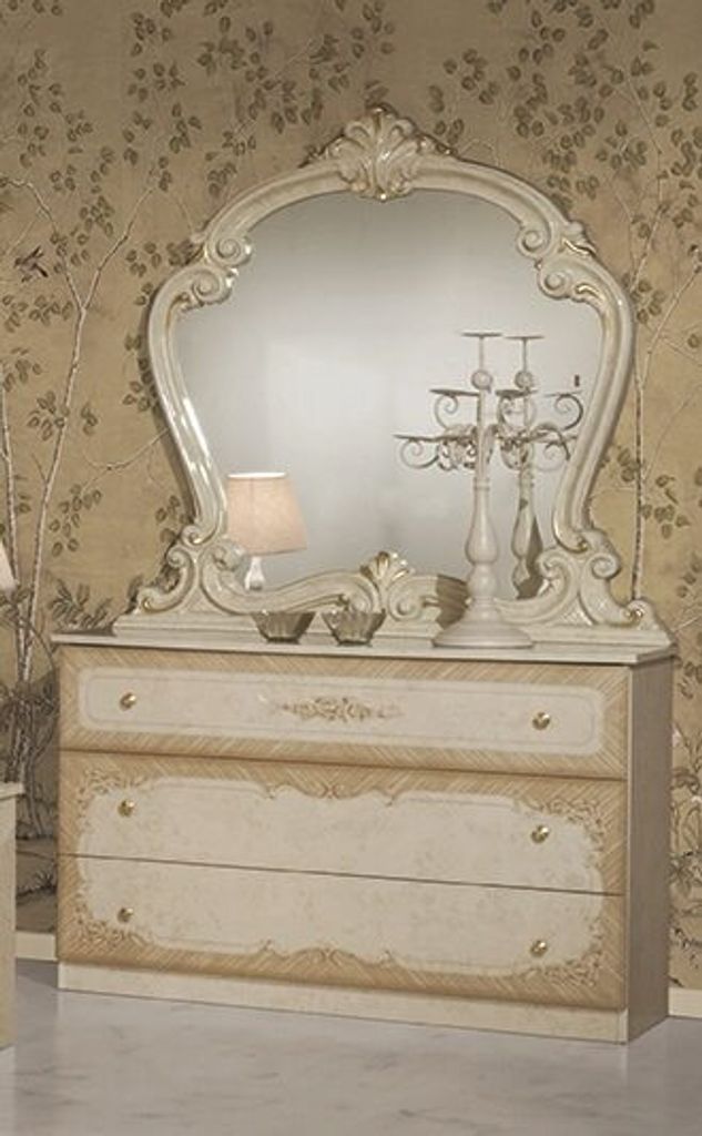 Kommode mit Spiegel Tolouse in Beige gold Produktbild 