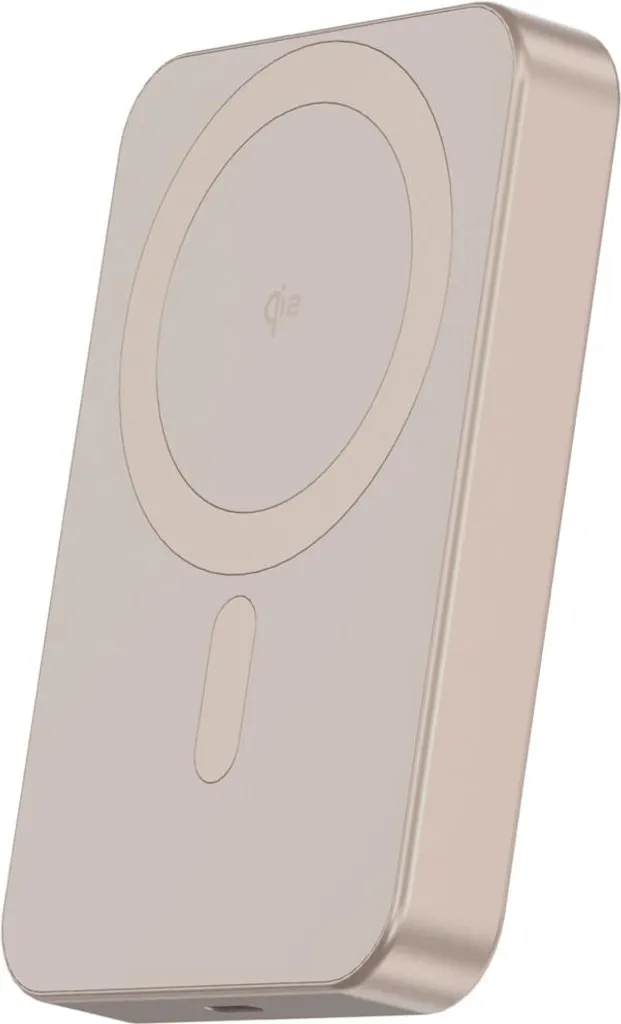 Batterie externe magnétique pour iPhone rose, autonomie Qi2 10000 mAh slim