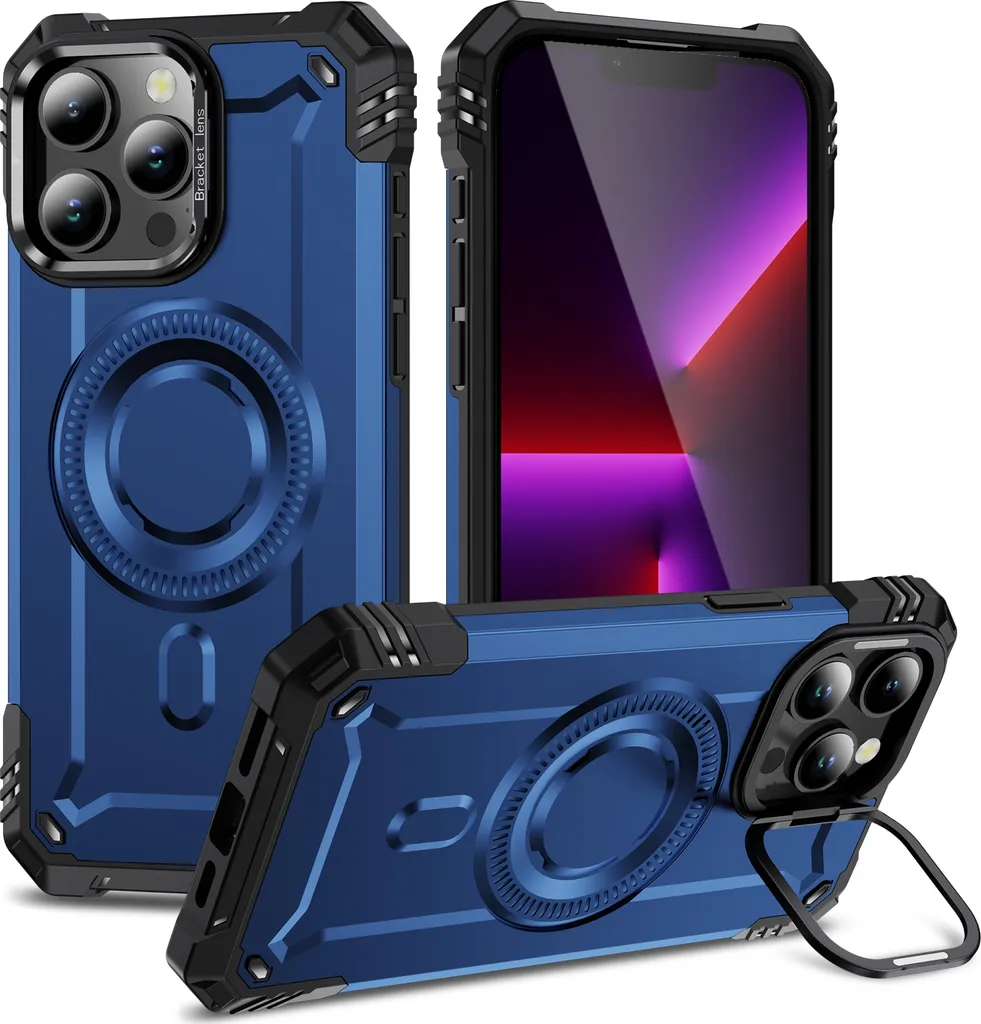 Cover MagSafe iPhone 13 Pro Robusta: Test Militare e Stand Blu