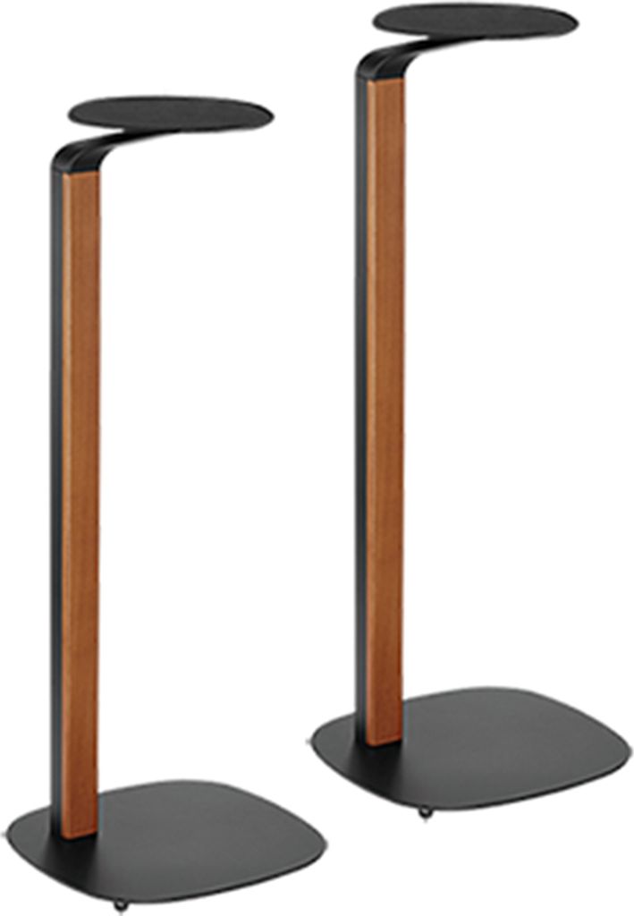 myWall HS 20 stand de speaker stand Floor Plastic, Steel Black, Wood