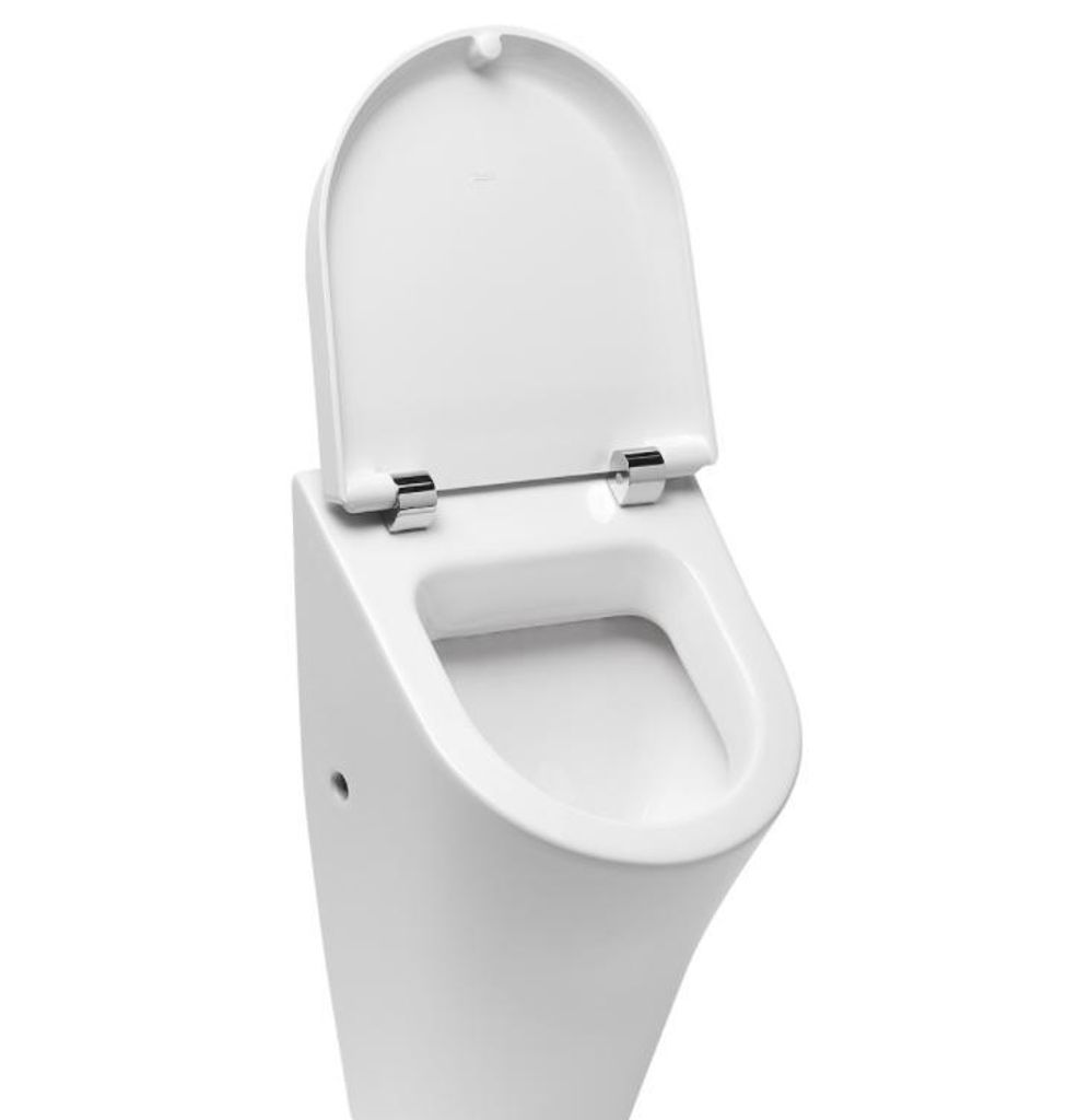 ROCA NEXO Urinal Pissoire Urinalbecken mit SoftClose Deckel Zulauf hinten, weiß