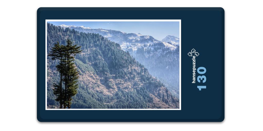 hansepuzzle 17014 - Himalaya Puzzle, 130 Teile, Natur, 28,7 x 20,0cm mit hochwertiger Aufbewahrung, Kartonbox und wiederverschließbarem Beutel