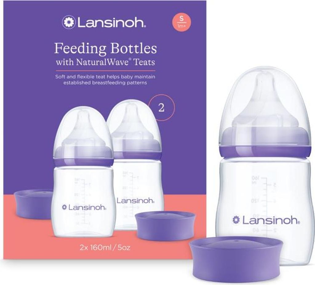 Lansinoh, biberón con tetina, 2 unidades de 160 ml Imagen del producto 