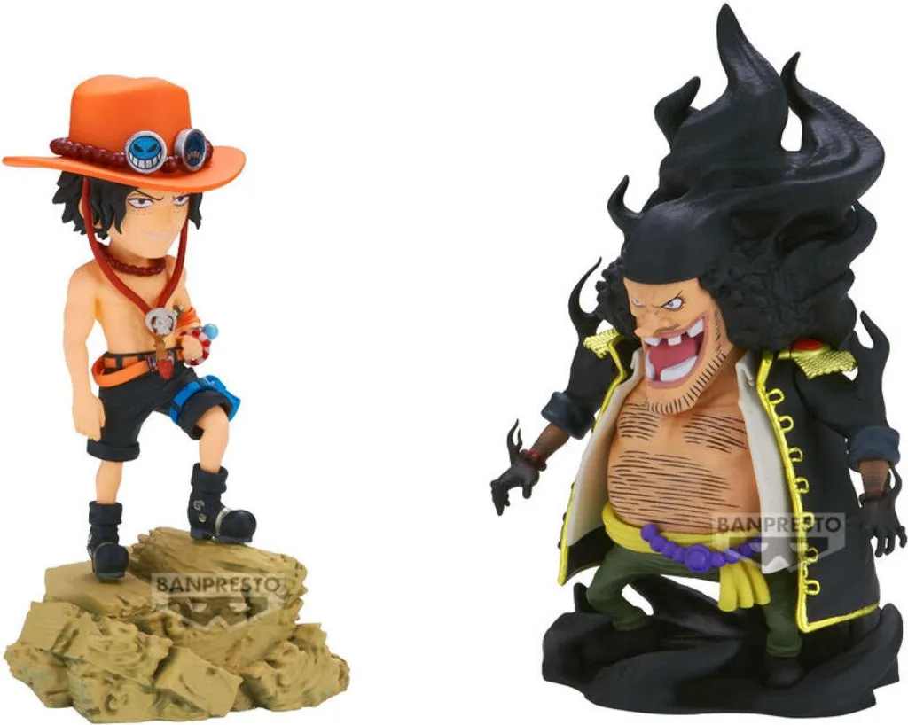 Figurine One Piece Ace vs Teach Log Stories 8cm Déco Manga Compacte