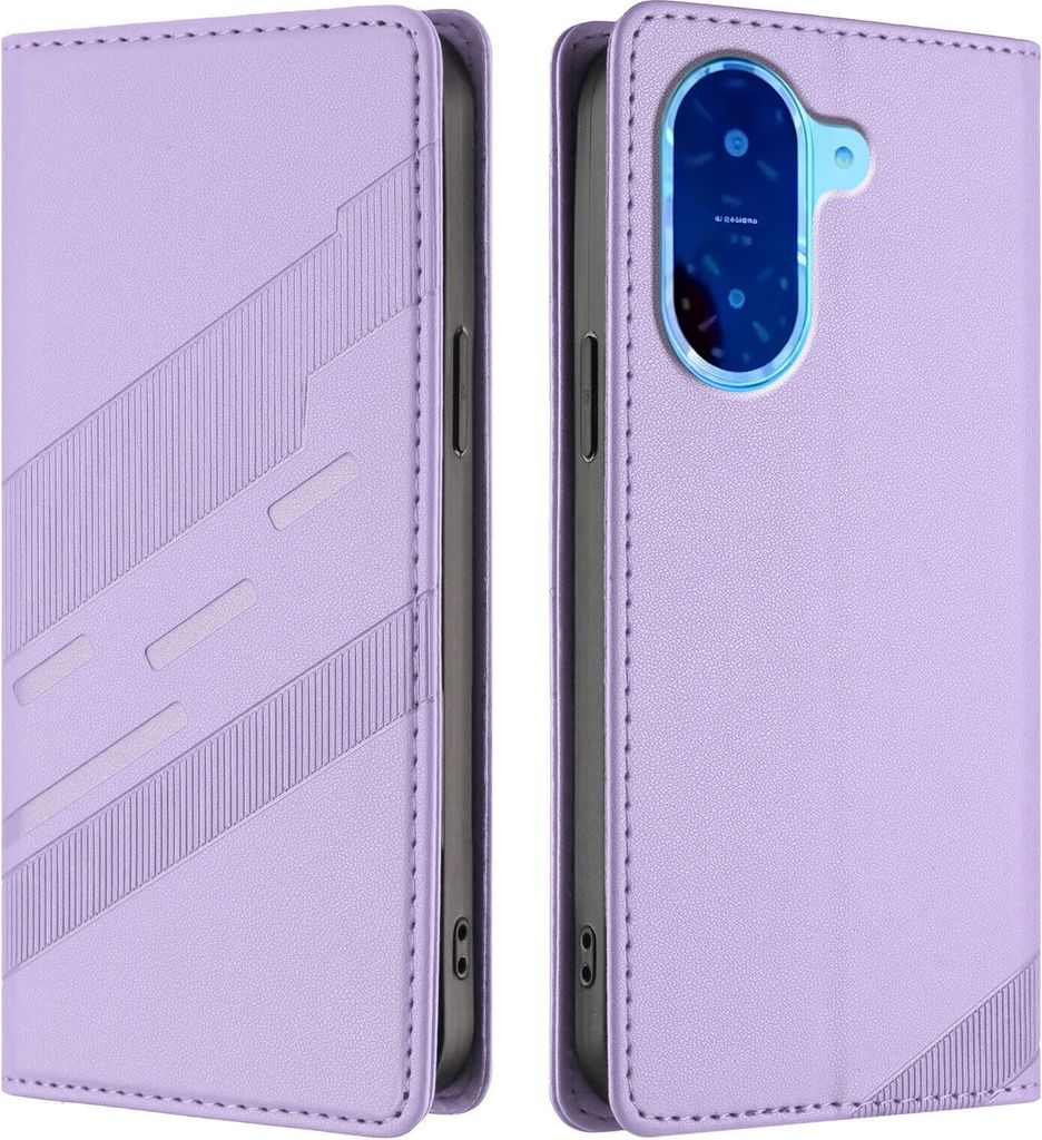 Hülle für Xiaomi Redmi A5, Kunstleder Brieftaschen Handyhülle mit Kartenfach und Standfunktion Violett
