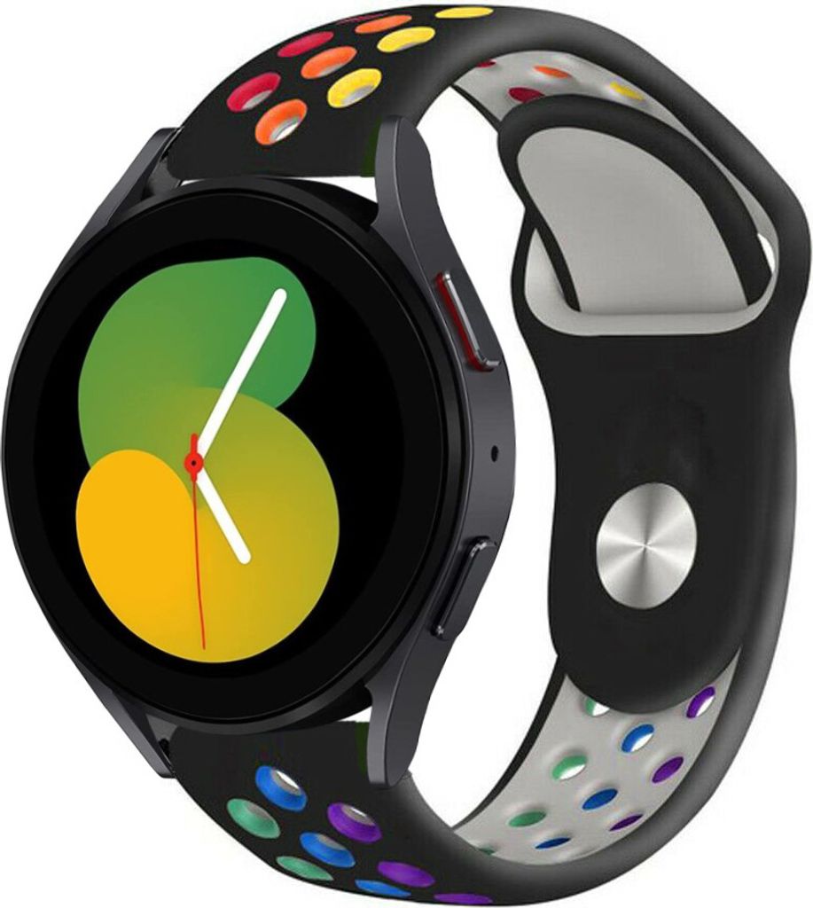 Strap-it Samsung Galaxy Watch 5 - 40mm Sportarmband (Schwarz/Bunt)