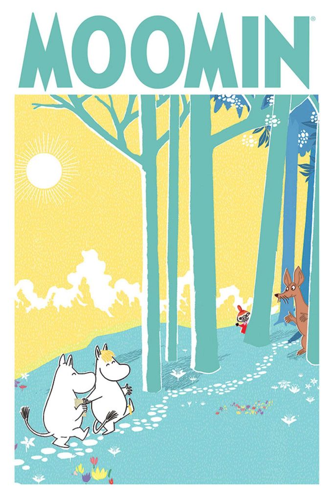 Poster dei Mumin "Forest Mumins" 91,5 x 61 cm Immagine del prodotto 