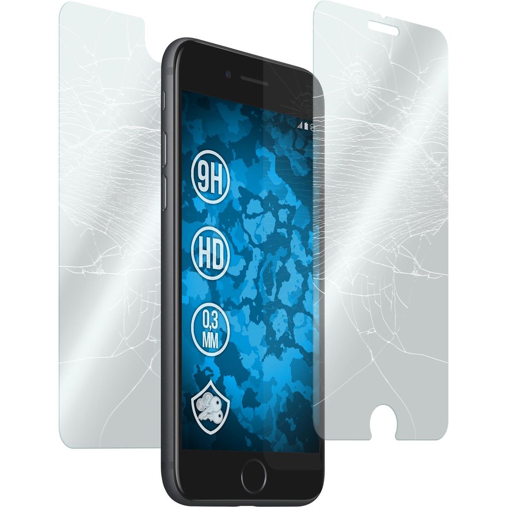 2er-Pack PhoneNatic Glas-Folie klar Fullbody kompatibel mit Apple iPhone 7 / 8 / SE 2020 - Panzerglas für iPhone 7 / 8 / SE 2020