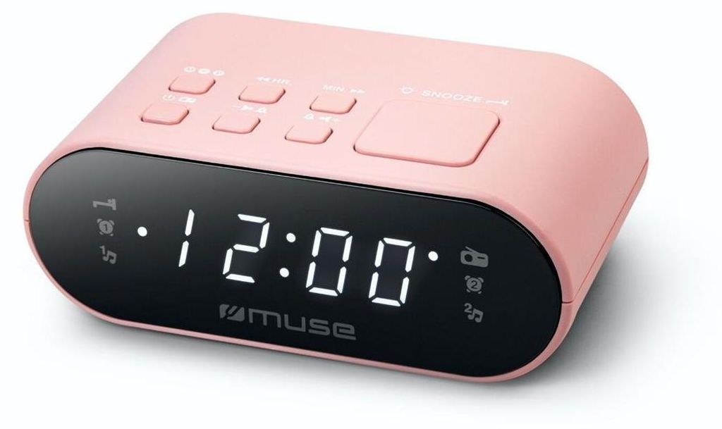 Muse M-10 digitale wekker met speaker, roze, one size / Productafbeelding 