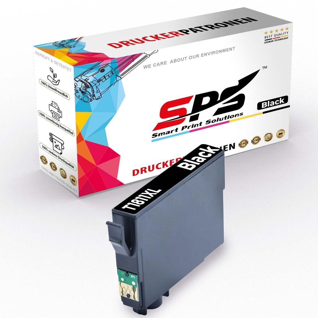 18XL Tintenpatrone Kompatibel für Epson Expression Home XP-205 | 1x Schwarz