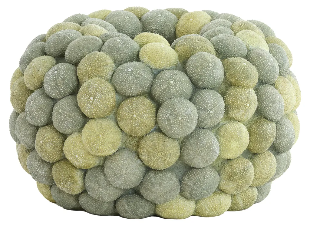 Grand vase décoratif en céramique verte SEA URCHIN pour bouquet volumineux