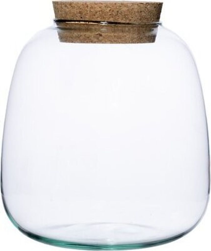 ecoglassworks Skleněná dóza MOLINIA s korkovým špuntem, Obrázek produktu 