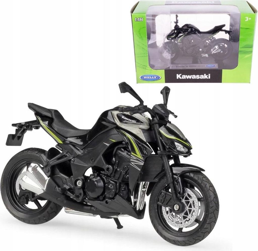 Maquette de moto Kawasaki Z1000 R Welly à l'échelle 1:18 Image du produit 
