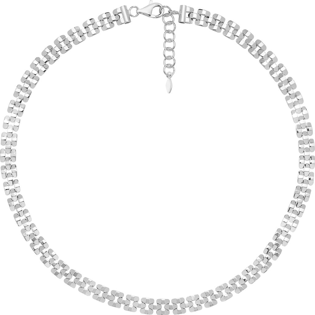 Edle 925 Sterling Silber (Rhodiniert) Damen - Halskette - Produktbild 
