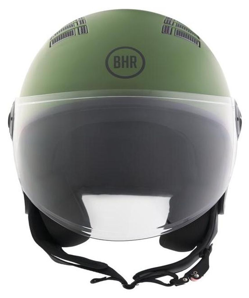 BHR 834 FLOW, Demi-Jet Helm ECE 22.06, Sommer-Rollerhelm mit 16 Belüftungslöchern, Kratzfestes Visier & Mikrometrischer Verschluss