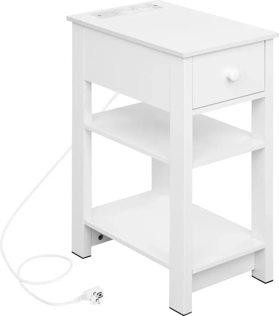 Table de chevet pour petit espace lot de 2 avec chargeur USB intégré