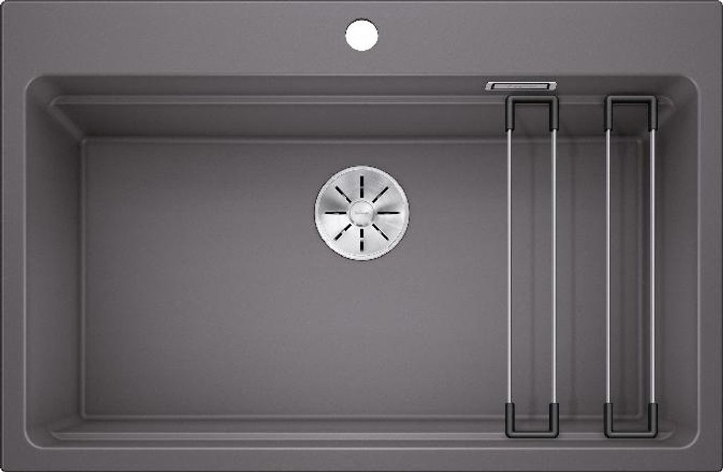 Blanco Etagon 8 - Silgranitspüle, 780x510 mm, mit Schienen, felsgrau 525188