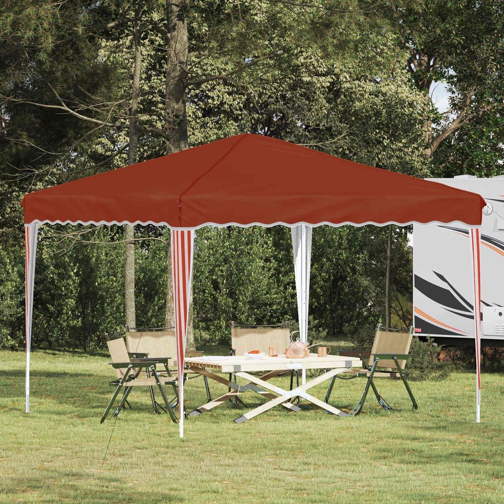 CLORIS Pop-up Partyzelt Terrakotta 288 x 288 x 245 cm Oxford-Stoff - Pavillons & Partyzelte CC562