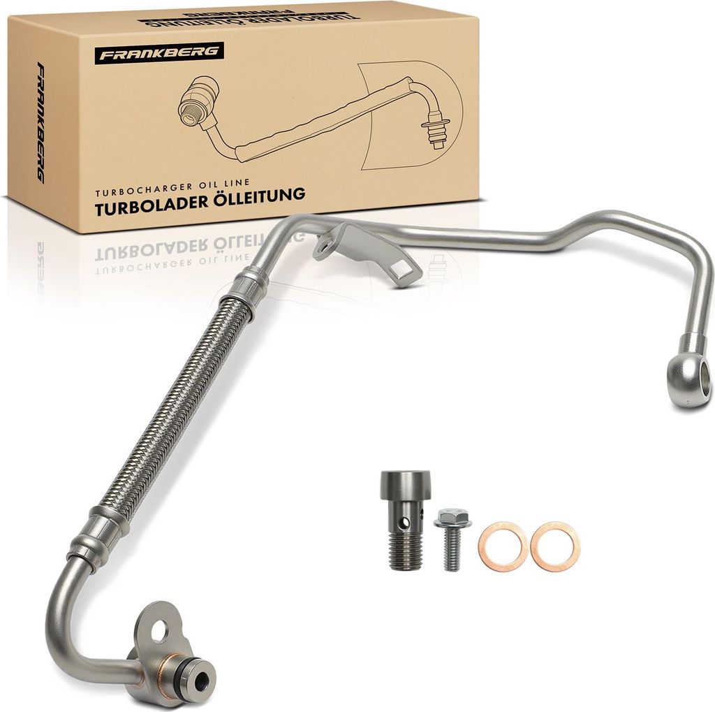 Frankberg 1x Ölleitung Turbolader für VW Golf Passat Tiguan Audi A3 Q3 TT Seat Skoda