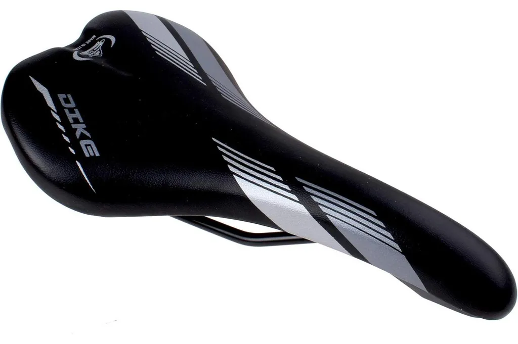 Selle de vélo de course Monte Grappa ergonomique noire et argent