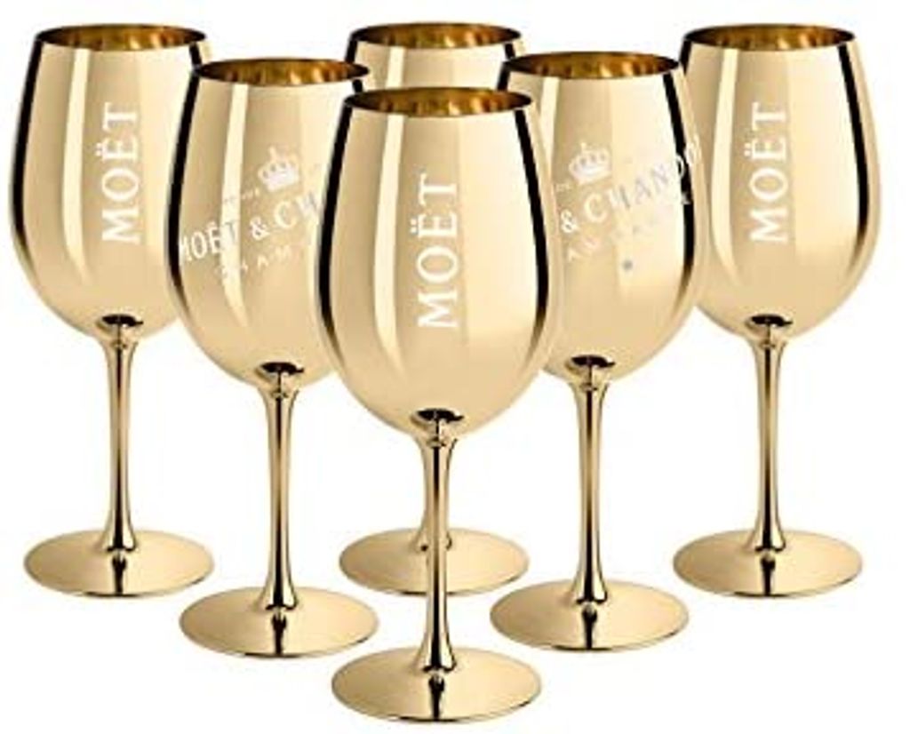 Moet Chandon Ice Imperial Champagner Glas Acryl Becher 2 Gläser 1 Bucket Kühler