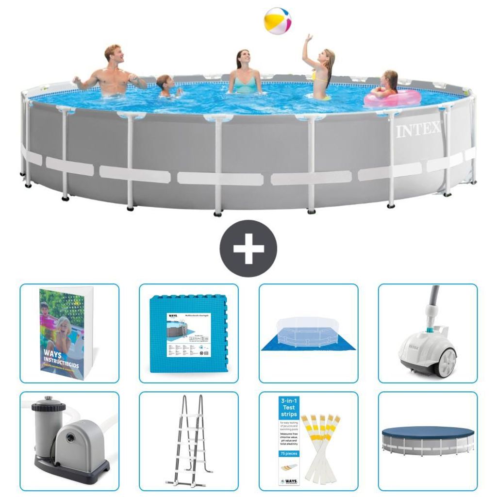 Prism Frame Pool Rund - 610x132 cm - 9-teilig S531