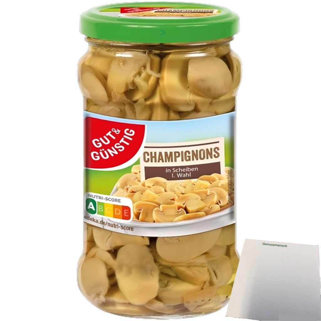Gut & Günstig Champignons in Scheiben 1 Wahl (280g Glas) + Produktbild 
