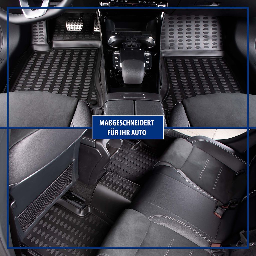 B8 Baujahr 2007-2015 Extra hoher 5cm Rand Elmasline Design 3D Gummimatten Set für Audi A4 
