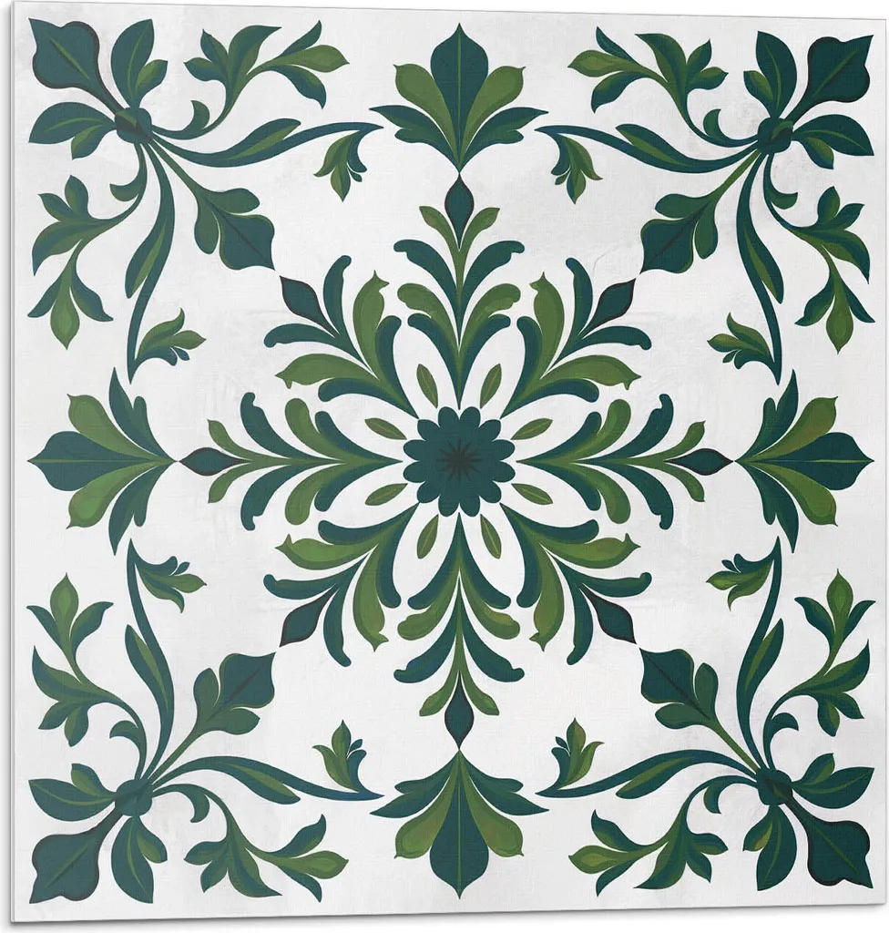 Piastrelle Autoadesive Motivo Vegetale 30x30 cm - Decoro Murale PVC