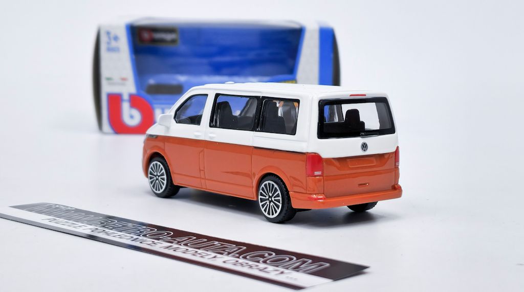 Bburago Volkswagen T6.1 Bus orange metallic/weiss 2020 Produktbild 7