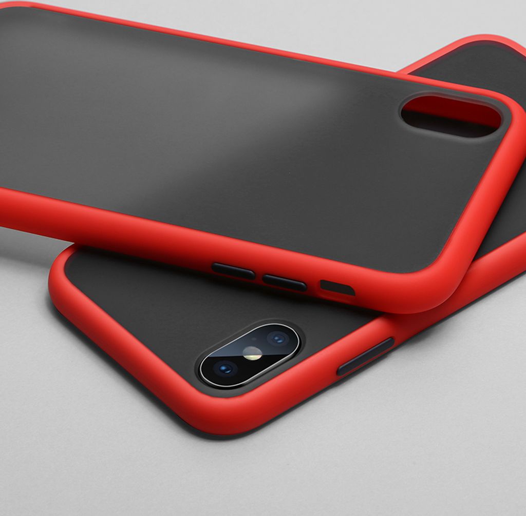 Für iPhone X Serien Silikon Rahmen Case - iPhone XR Rot