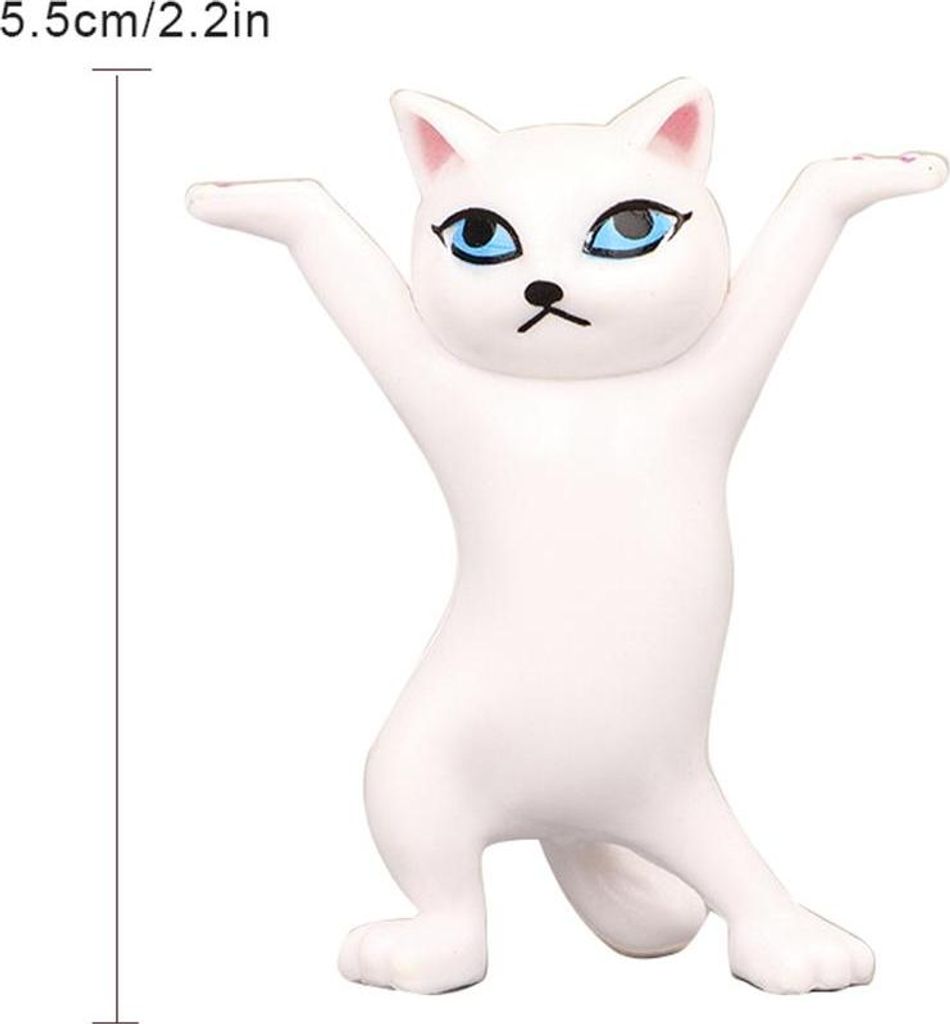 5PCS Anime Anhebung Hände Tanzen Katze Modell Ornamente Figuren Spielzeug für Kinderzimmer Studie